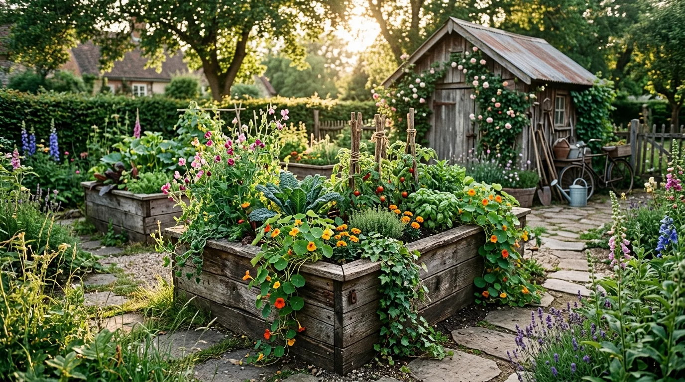 Reclaimed Wood Raised Beds